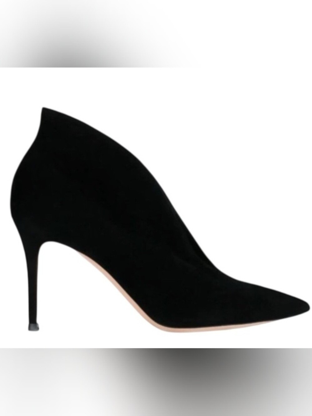 Gianvito Rossi Vamp Suede 85 Ankle Shoes Heels Pointy Toes Ankle Boot Booties 39